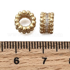 Латунные микро проложить Цирконий Европейский бисером KK-Z126-06G