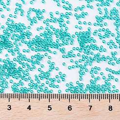 MIYUKIラウンドロカイユビーズ  日本製シードビーズ  （rr2405)透明ティール  15/0  1.5mm  穴：0.7mm  約27777個/50g&nbsp;SEED-X0056-RR2405