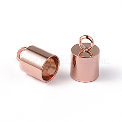 304ステンレススチールコードエンド  エンドキャップ  コラム  ミックスカラー  11x7mm  穴：1.8mm  内径：6mm&nbsp;STAS-O091-D-01