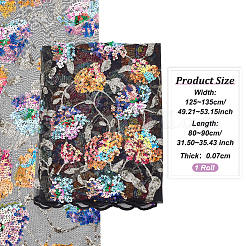 Сетка двустороннее положение блесток полиэфирная ткань AJEW-WH0324-74