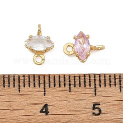 Ciondoli a forma di occhio di cavallo in ottone con pavé di zirconi cubici Shegrace&nbsp;XGRQ2O297-436G