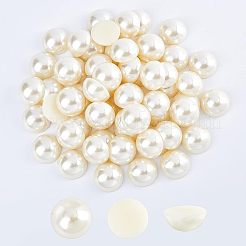 60шт абс пластмассовые имитационные жемчужные кабошоны&nbsp;OACR-FG0001-01