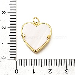 Подвески в форме сердца из латуни с кубическим цирконием&nbsp;KK-S508-08G