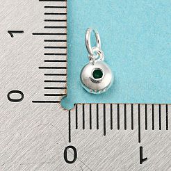 925 Sterling Silber Geburtsstein Charms&nbsp;STER-G035-01D-02