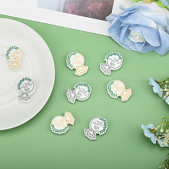 8 шт. 2 цвета пищевые экологически чистые силиконовые бусины SIL-CA0001-51