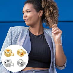 100 шт. 2 цвета латунные обжимные бусины FIND-UN0004-33