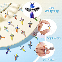 21 шт. подвески из стекла ангела PALLOY-TAC0129