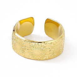 Ионное покрытие(ip) 304 нержавеющая сталь манжета кольцо для женщин RJEW-C060-28G