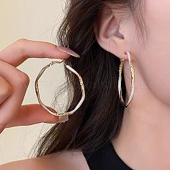 Серьги-кольца из сплава с эмалью&nbsp;FS-WG76269-02