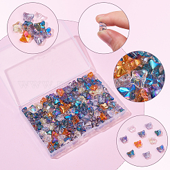 200 шт. 10 стиля смешанных стилей гальванизированные прозрачные стеклянные бусины нити&nbsp;EGLA-SC0001-57