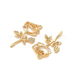 Латунные микропаве прозрачные подвески с фианитом&nbsp;KK-B160-35G