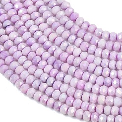 Galvanoplastie rondelles perles de verre brins&nbsp;GL-T021-2x2.5mm-17-21