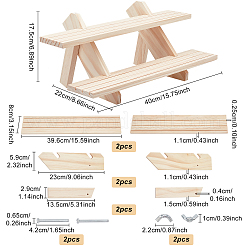 Boucle d'oreille en bois présentoirs&nbsp;ODIS-WH0025-43