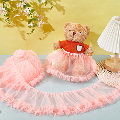 4 ярд полиэстеровой плиссированной кружевной отделки&nbsp;OCOR-PH0007-69A