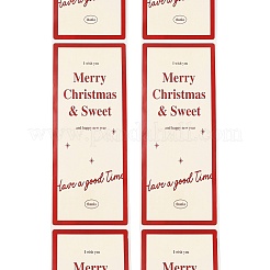 50 шт. рождественские квадратные наклейки с надписью «Счастливого Рождества» DIY-M070-03A