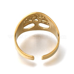 Кольцо-манжета из нержавеющей стали 304 «Дерево жизни»&nbsp;RJEW-F161-02G-25