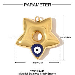 Подвески из нержавеющей стали 304 с эмалью&nbsp;STAS-OY006-30G