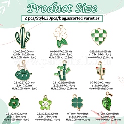 20шт 10 стиля подвески из сплава с эмалью&nbsp;ENAM-YW0004-21