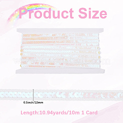 チロリアンテープ  プラスチックスパンコール付き  ホワイト  1/2インチ（12mm）&nbsp;SRIB-WH20020-008A