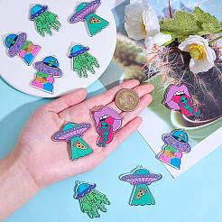 16шт 4 стиля инопланетянин тема красочные акриловые подвески FIND-SZ0002-97