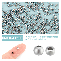 316 chirurgische Edelstahl-Abstandsperlen&nbsp;STAS-UN0008-08P