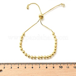 Латунные круглые бусины слайдер браслеты для женщин BJEW-D317-13A-G