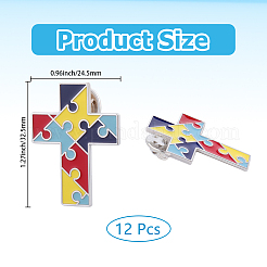 12 шт. крестообразные эмалевые булавки&nbsp;JEWB-CP0001-41