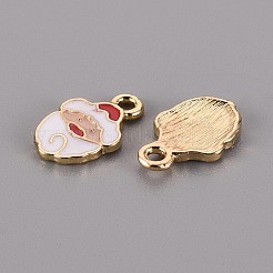 Plaqué or pendentifs en alliage d'émail&nbsp;X-ENAM-T009-95-RS