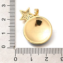 Латунные подвески с микропаве из прозрачного кубического циркония&nbsp;KK-R212-13G-03