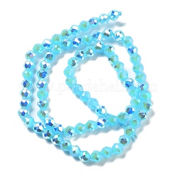 Стеклянные бусины с гальваническим покрытием &nbsp;GLAA-A014-01D