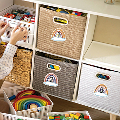 42 шт. самоклеящиеся бумажные декоративные наклейки с цифрами DIY-WH0646-001