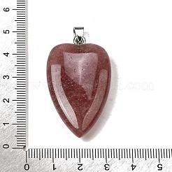 Natürliche Erdbeer-Quarz-Anhänger&nbsp;G-F820-04P-09