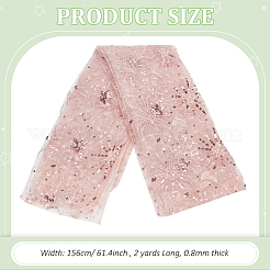 Gestickte Polyester-Mesh-Stoffe mit Stern-Mond-Muster&nbsp;DIY-WH0430-384B