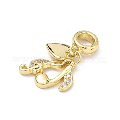 Латунь микропаве прозрачный кубический цирконий европейские подвески с подвесками&nbsp;KK-P345-50G