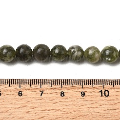 Нити бусин из натурального зеленого лепидолита G-K350-C01-8mm