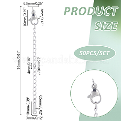 50 rallonge de chaîne gourmette en acier inoxydable 304&nbsp;STAS-HY0002-26