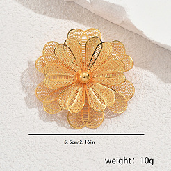 Элегантная брошь-цветок из латуни для женщин EA0898