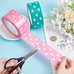 2 рулон двухцветной самоклеящейся упаковочной ленты БОПП AJEW-GO0001-98