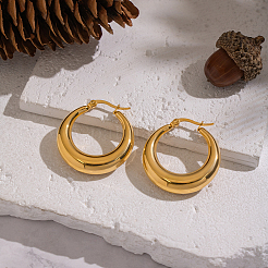 Овальные серьги-кольца из нержавеющей стали 304&nbsp;KF5273