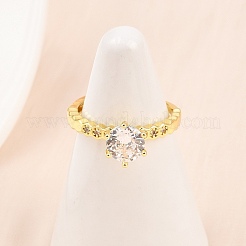 Манжеты из латуни с микро паве кубический цирконий для женщин&nbsp;RJEW-Z113-32G