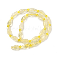 Нити из натуральных бусин лимонного кварца (обработанных нагреванием)&nbsp;G-G453-F07-8x16mm
