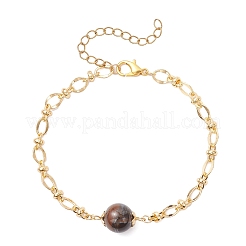 3 комплект браслетов-цепочек из натурального розового кварца&nbsp;BJEW-JB12646