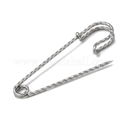 304 ステンレススチール安全ピンブローチ金具  ダイヤモンドカット加工のキルトピン  ゴールドカラー  60x16x6mm&nbsp;STAS-C181-01A-G