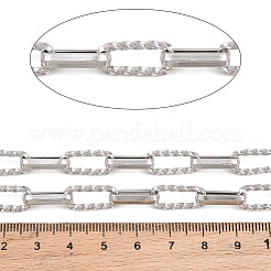 304ステンレス鋼製長方形リンクチェーン  溶接されていない  スプールで  ステンレス鋼色  17x8x2ミリ＆15x6x3mm&nbsp;SA-CBA23D8-02P