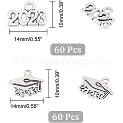 120 шт. 2 стиля подвески из сплава в тибетском стиле FIND-CA0006-06