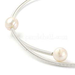 Браслет-манжета из натурального жемчуга&nbsp;BJEW-JB09494