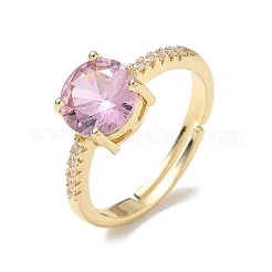 Anillos de latón y circonita cúbica redonda&nbsp;CU-CBA7E55-19G-01