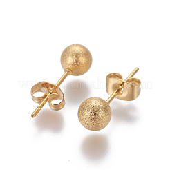Ohrstecker aus 304 Edelstahl&nbsp;EJEW-G253-6mm-G