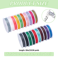 20 рулон 20 цвета 10м 12-х слойная круглая полиэфирная нить&nbsp;OCOR-PH0006-84