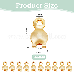200 шт. латунные наконечники для бусин&nbsp;KK-DR0001-30B